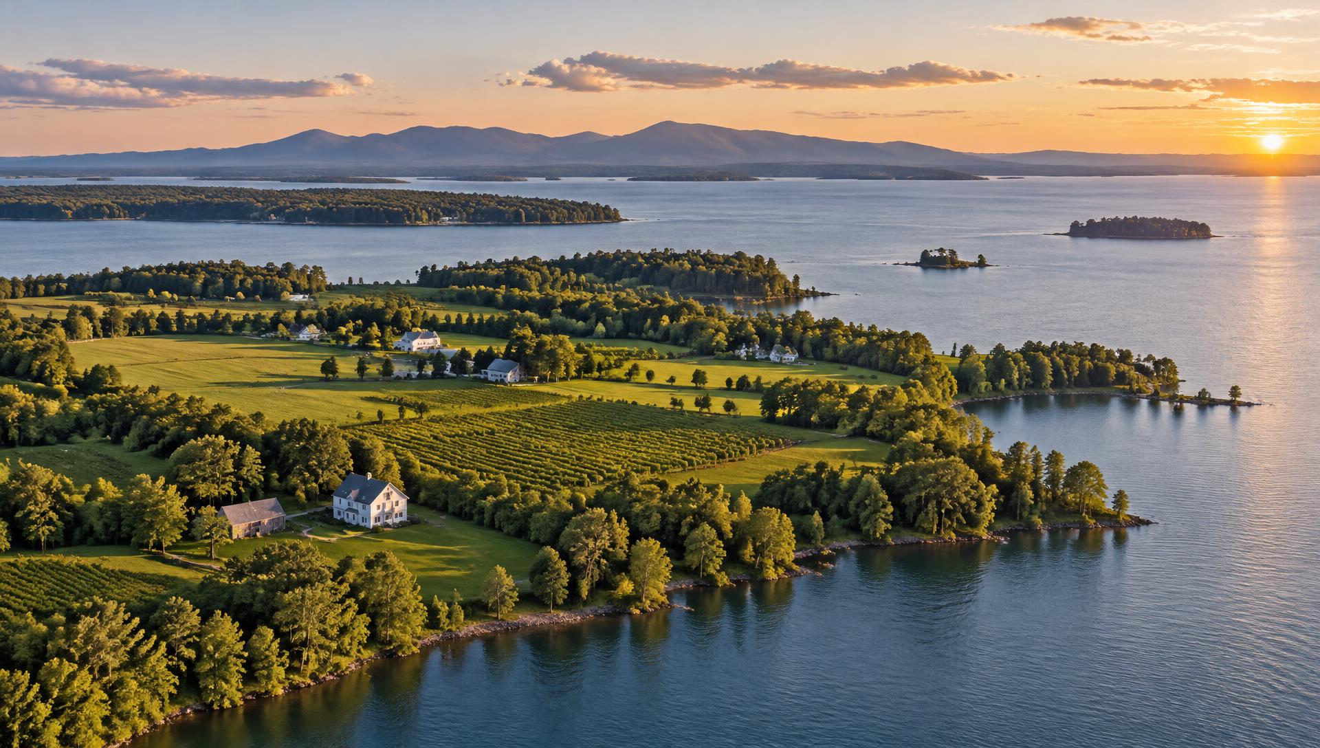 Landscape view of Grand Isle County, Vermont